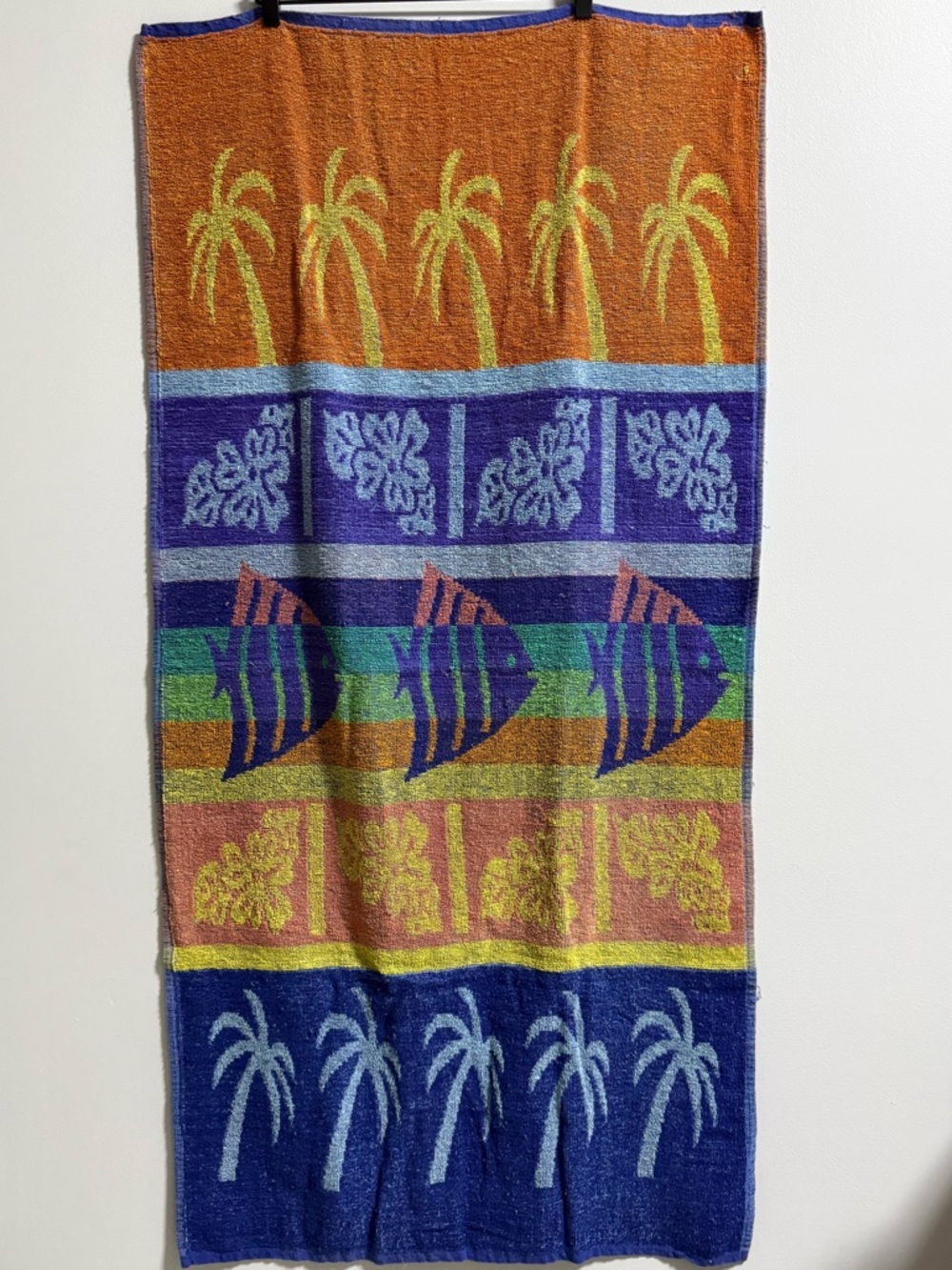 Vintage Tropical Palm Beach Towel - Picture 2 of 5